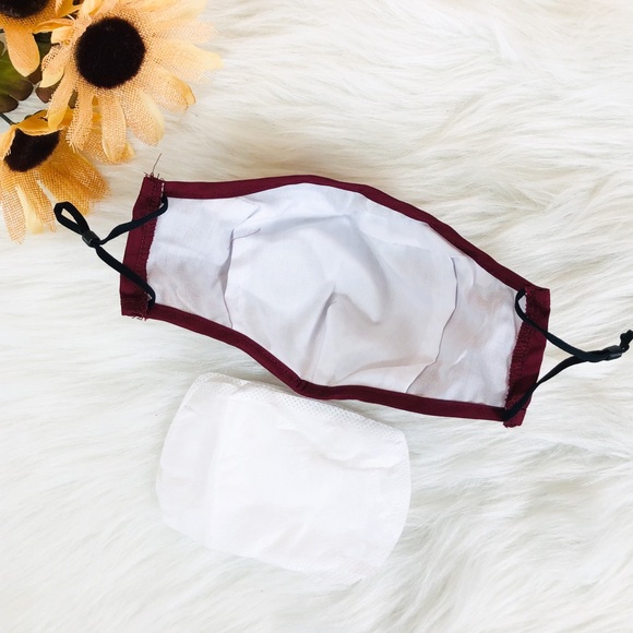 NEW‼️WASHABLE VALVE FACE MASK 5 AIR FILTERS- mask - Picture 2 of 3